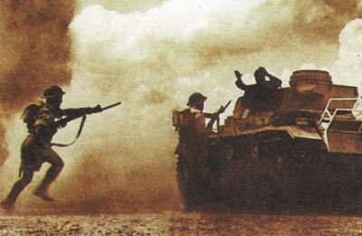 Захват итальянского танка в ливийской пустыне