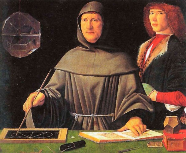 А. Барбари. Лука Пачоли и один из его учеников. 1495 г. 