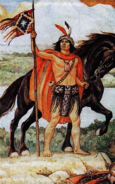 Лаутаро, предводитель индейцев арауканов (мапуче) в XVI в. Идеализированный портрет начала XIX в. 