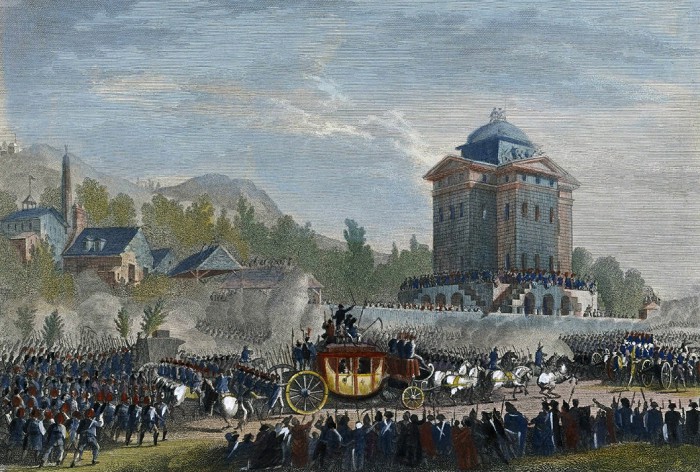 Возвращение королевской семьи в Париж 25 июня 1791 г. Гравюра. XVIII в. 