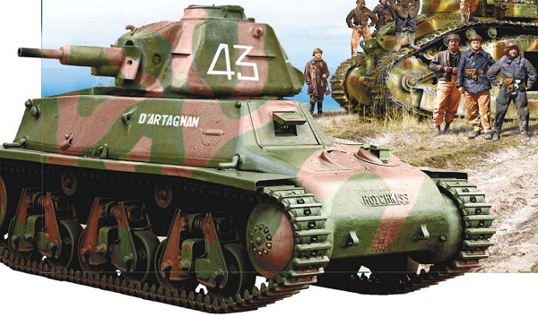 Двухместный французский танк «Гочкис» Н 39