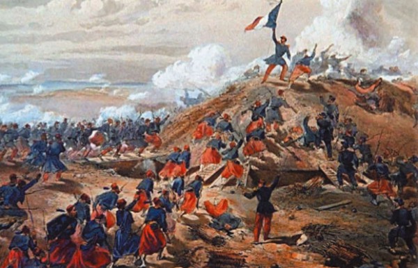 В. Симпсон. Взятие Малахова кургана французскими войсками 7 сентября 1855 г.