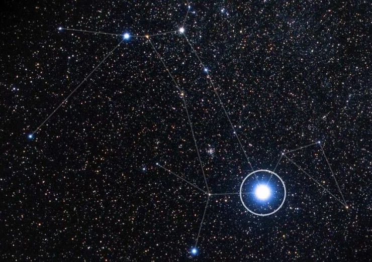 Сириус - самая яркая звезда созвездия Большого Пса