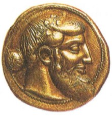 Древнегреческая монета. V в. до н. э.