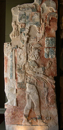 Штуковый барельеф в музее Паленке, около 750 года н.э.