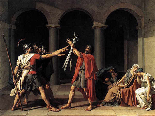 «Клятва Горациев» (1784) — картина Жака Луи Давида о правителе Тулле Гостилие