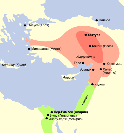 Хетты в 1300 годах до н. э.
