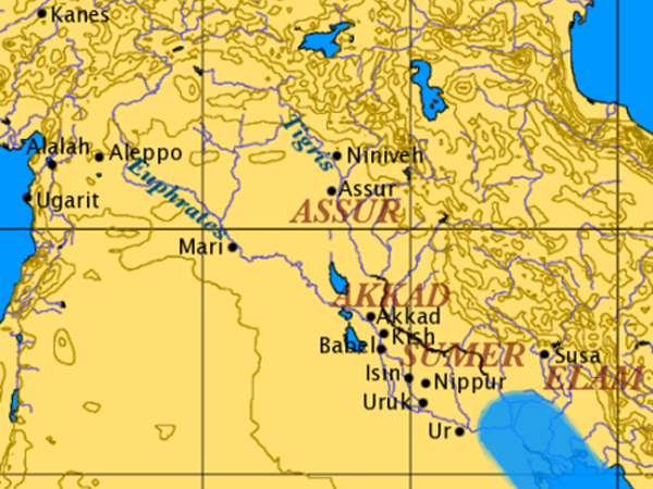 Обзорная карта Месопотамии