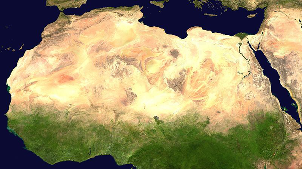 Спутниковый снимок Сахары