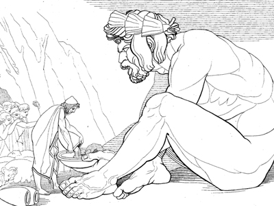 Одиссей и циклоп Полифем
