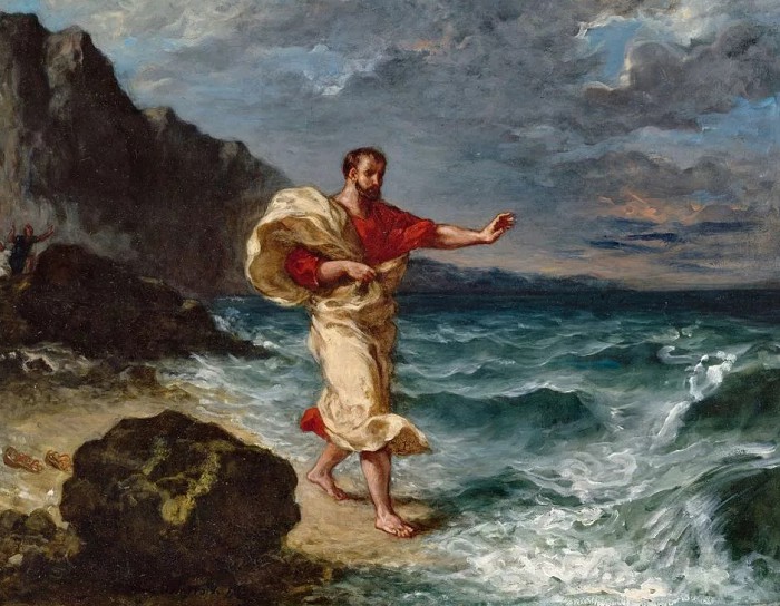 Эжен Делакруа. Демосфен разговаривает с волнами. 1859