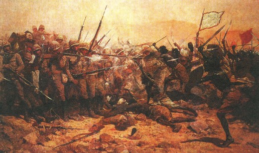Сражение британских войск с африканскими племенами при Абу Клеа