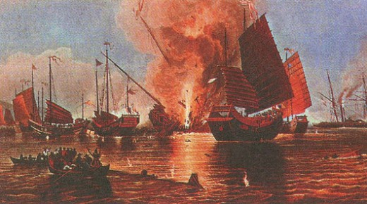 Европейцы уничтожают китайский флот