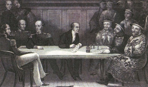 Переговоры англичан с китайцами на борту британского судна