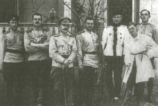 Группа офицеров Русской армии. Весна 1920 г. 