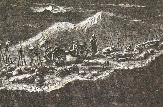 Ночлег Измайловского полка во время следования по Чурьякскому ущелью