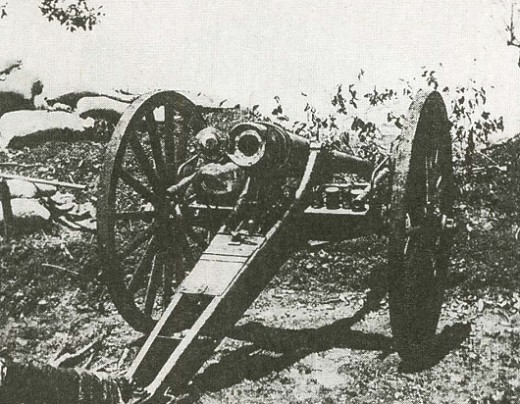 Американская артиллерийская батарея на Кубе. 1898 г.