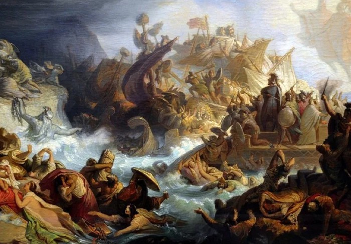 Картина «Битва при Саламине» Вильгельма фон Кульбаха