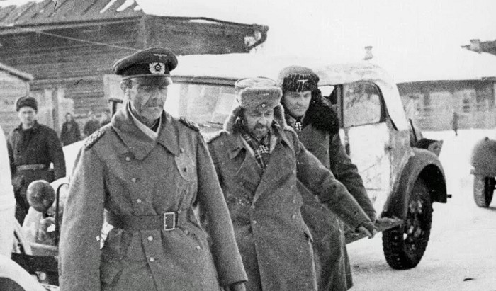 Паулюс и пленные генералы в Сталинграде