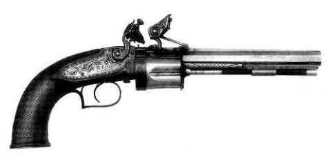 Кремневый 12,5-мм гладкоствольный револьвер («револьверный пистолет») системы Кольера, 1825 г.
