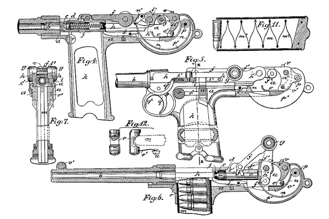 Рисунок из патента Хуго Борхарда от 1893 г