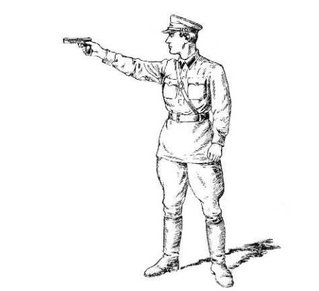 Стойка для стрельбы из пистолета — из наставления 1942 г.