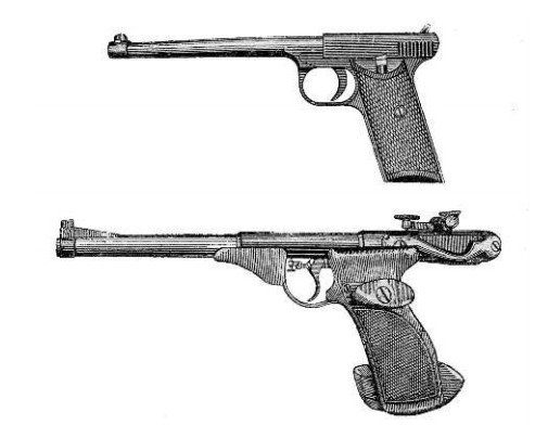 Целевые малокалиберные пистолеты — «четвертьавтоматический» Блюма и однозарядный Соловьева