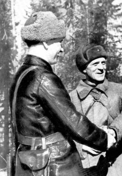Старший батальонный комиссар Я.И. Ефимов, 32-я стрелковая дивизия, ноябрь 1941 г., район Бородино