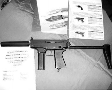 Пневматический пистолет ППА-К «Тир-Экс» имитирует пистолет-пулемет «Кедр»