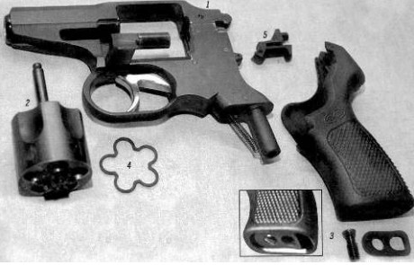 Неполная разборка револьвера Р-92С