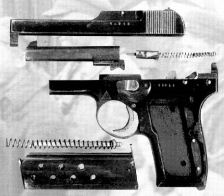 Неполная разборка пистолета ТК (в варианте со скошенной сзади мушкой)
