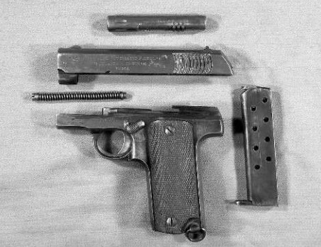 Неполная разборка пистолета «Зулайка М1914» типа «Руби»