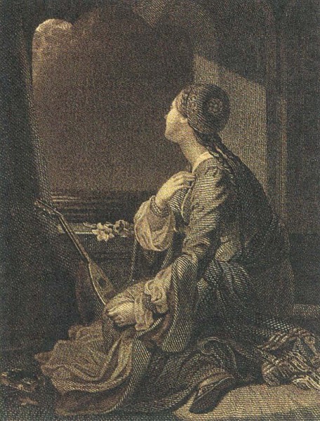 Иллюстрация к стихотворениям В. Гюго в первом издании сборника «Восточные мотивы». 1829 г. Париж