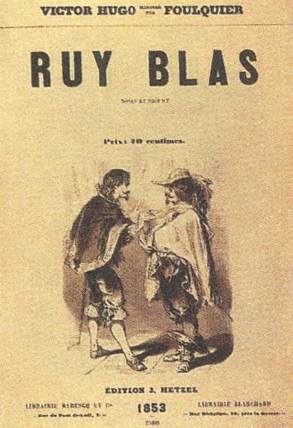 Титульный лист романа В. Гюго «Рюи Блаз». Издание 1853 г.