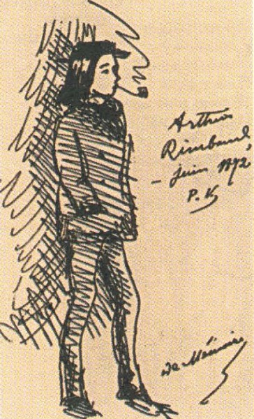 Рембо в июне 1872 г. Рисунок П. Верлена