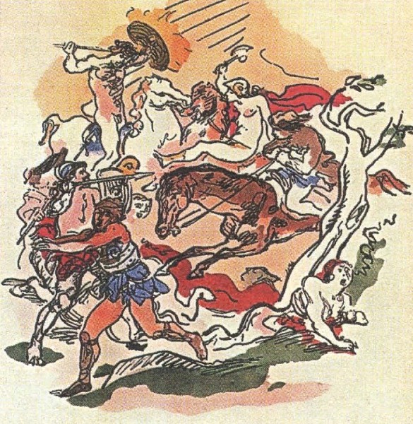 К. Тух. Иллюстрация к трагедии Г. фон Клейста «Пентесилея»