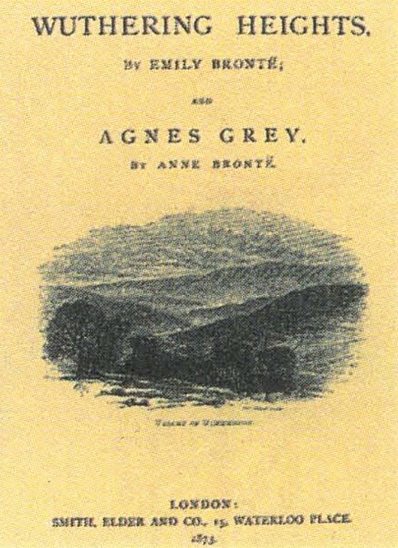 Титульный лист издания романов «Грозовой перевал» Эмили Бронте и «Агнес Грей» Энн Бронте. 1873 г.