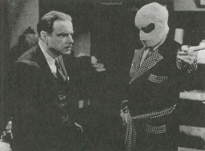 Кадр из фильма «Человек-невидимка» по роману Г. Уэллса. Режиссёр Дж. Уэйл. 1933 г.
