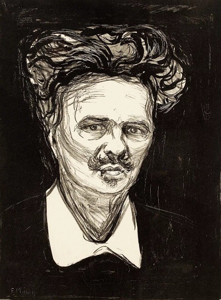 Э. Мунк. Портрет Августа Стриндберга. 1896 г.