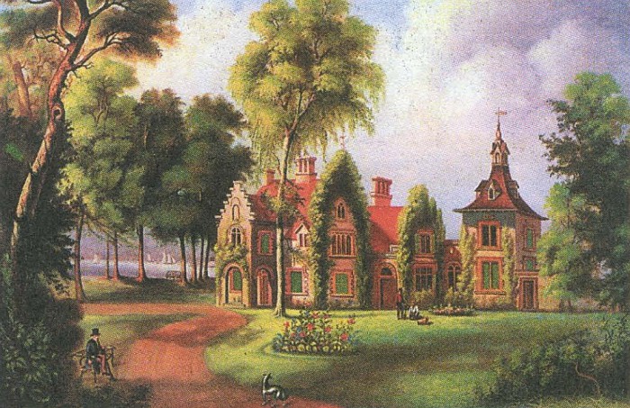 Неизвестный художник. Саннисайд, имение В. Ирвинга. 1850—1870 гг.