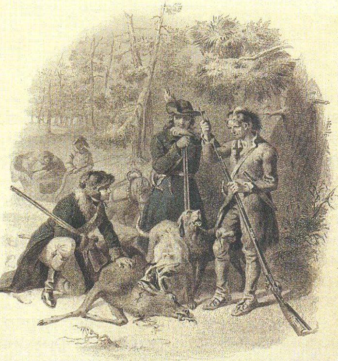 Иллюстрация к роману Ф. Купера «Пионеры». Издание 1861 г. Нью-Йорк