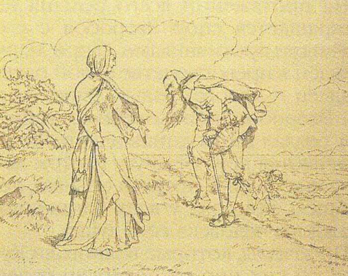 Иллюстрация к роману Н.Готорна «Алая буква». 1884 г.