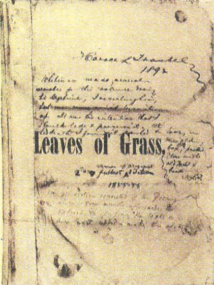 Титульный лист книги У. Уитмена «Листья травы». Издание 1855 г.
