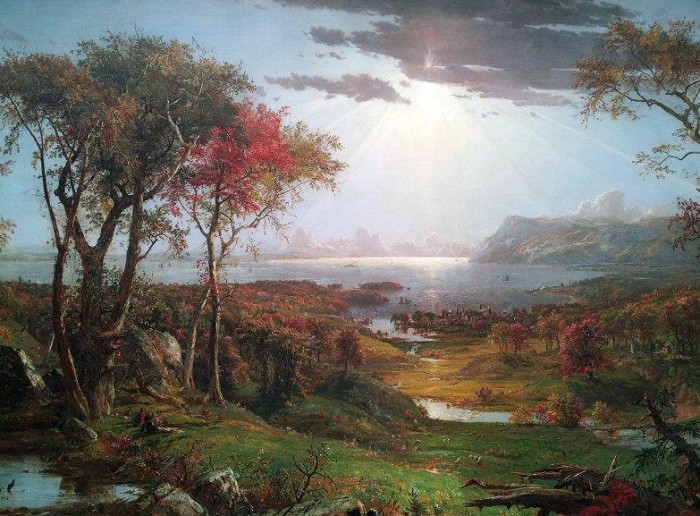 Дж. Ф. Кропси. Осень на реке Гудзон. 1860 г.