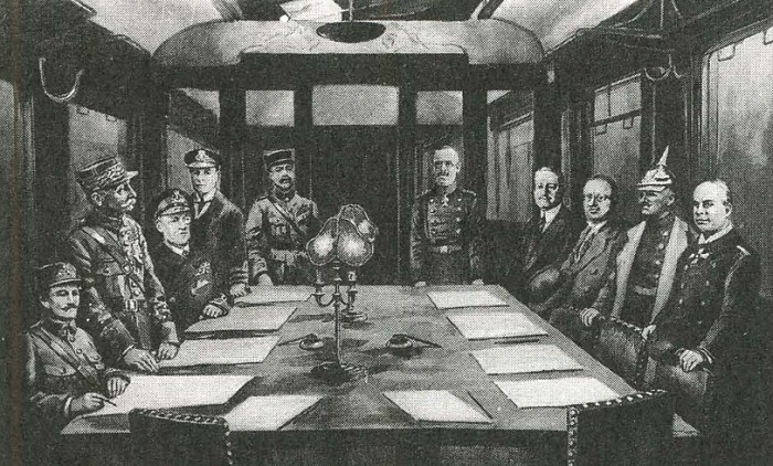 Подписание Договора о мире 11 ноября 1918 г.