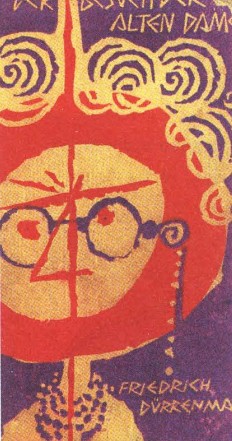 Обложка первого издания пьесы Ф. Дюрренматта «Визит старой дамы». 1956 г.