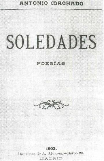 Обложка первого издания сборника стихотворений А. Мачадо «Одиночества». 1903 г.