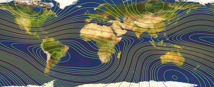 Крупнейшие магнитные аномалии на карте Земли 