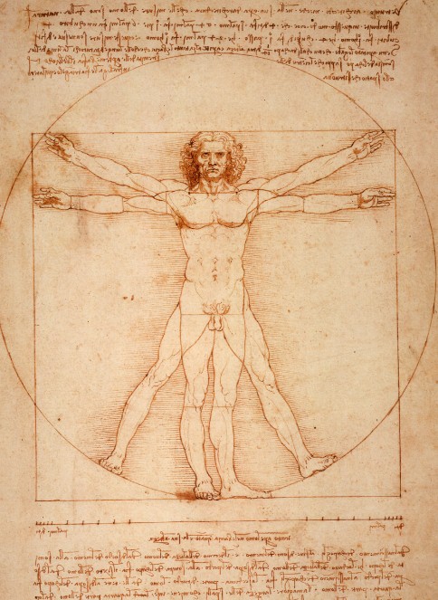 Леонардо да Винчи. Витрувианский человек. 1490-1492 гг.