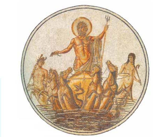 Колесница Нептуна. Древнеримская мозаика